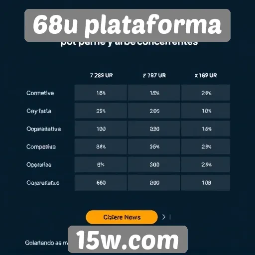 Comparação de preços na 68u plataforma e concorrentes